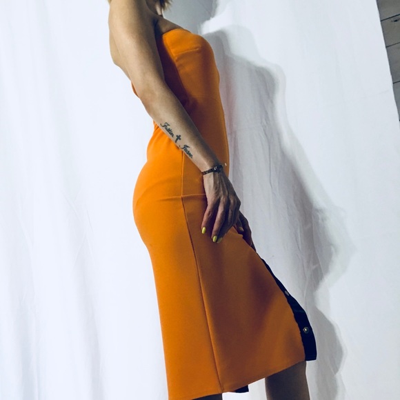 Boohoo night strapless midi dress with side snaps - Picture 4 of 8